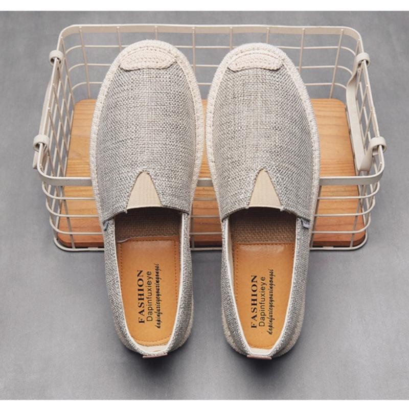 Мужская обувь Old Beijing Cloth Shoes льняная дышащая и удобная повседневная обувь на плоской подошве