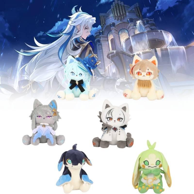 Очаровательная плюшевая игрушка-кошка по мотивам Genshin Impact, мягкая и уютная аниме-фигурка дракона