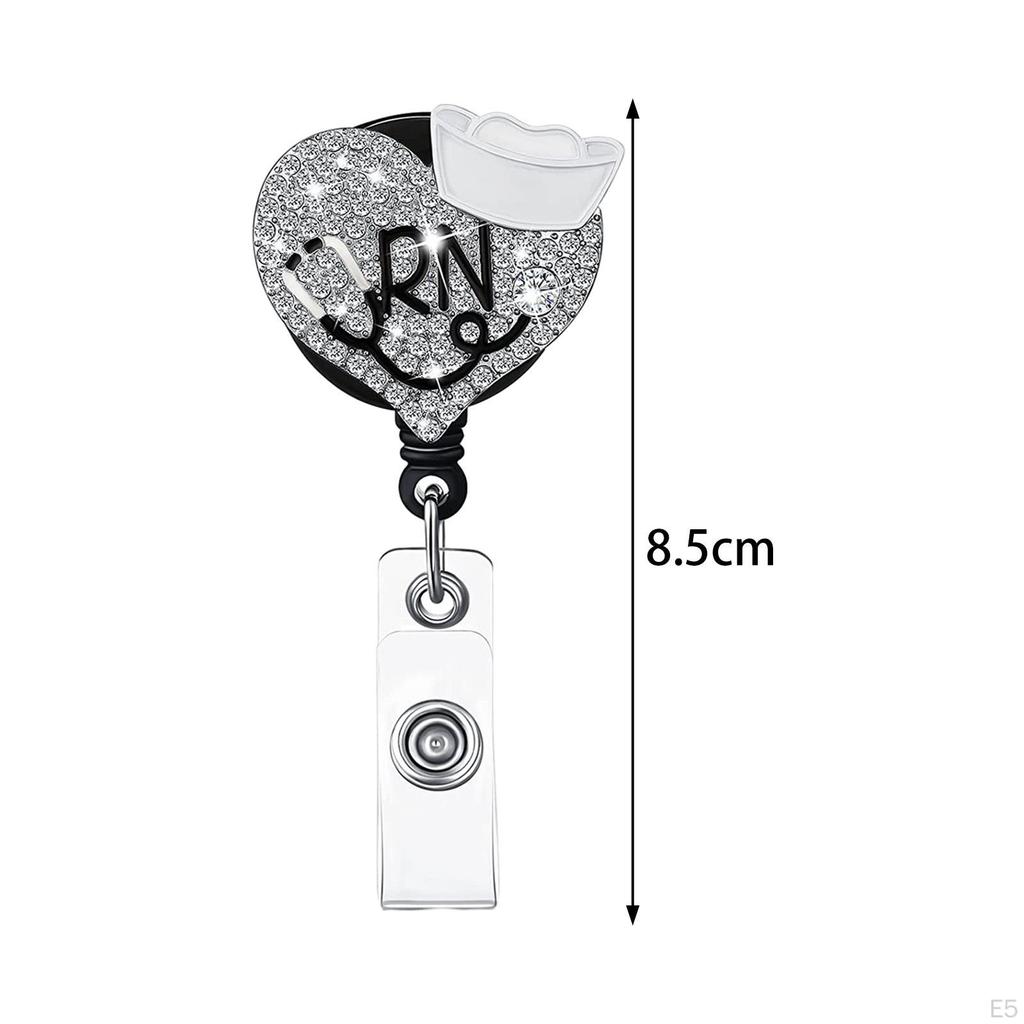 Катушка для карточек, держатель для бейджа медсестры, подарки на день медсестры, аксессуары для имени, забавные блестящие для врача-волонтера