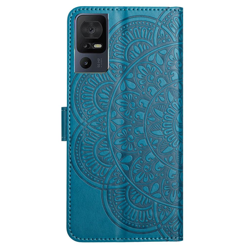 For TCL 40 SE Leather Case Mandala Imprinted Wallet Flip Phone Cover