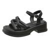 Fairy Style Roman Sandals Female Spring 2025 New Fashion Retro Versatile Small Platform Beach Shoes Tide