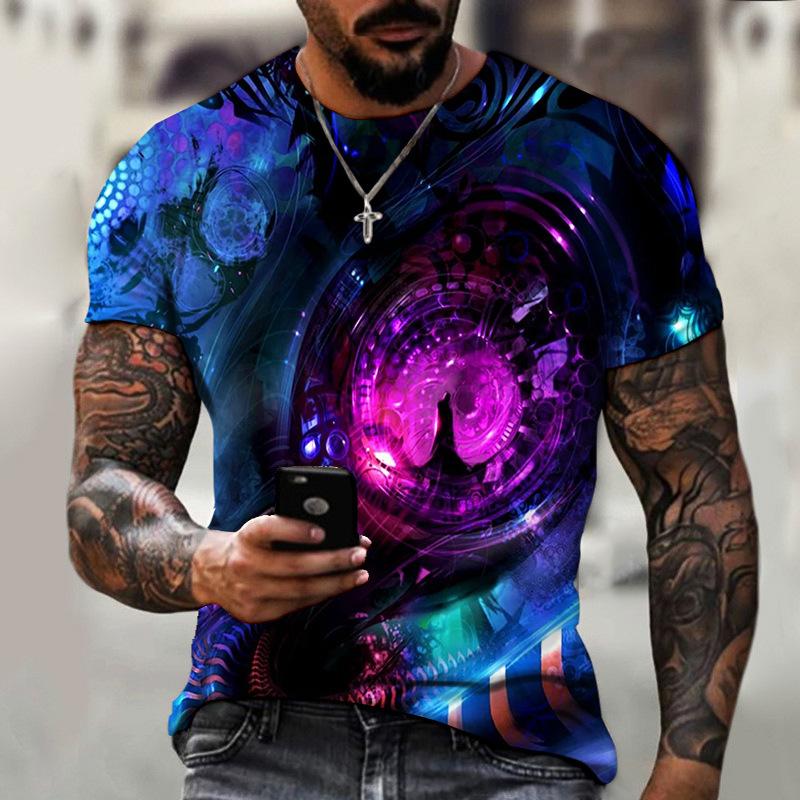 3D цифровая печать Faucet Series Printed Summer Casual Round Neck Youth Football