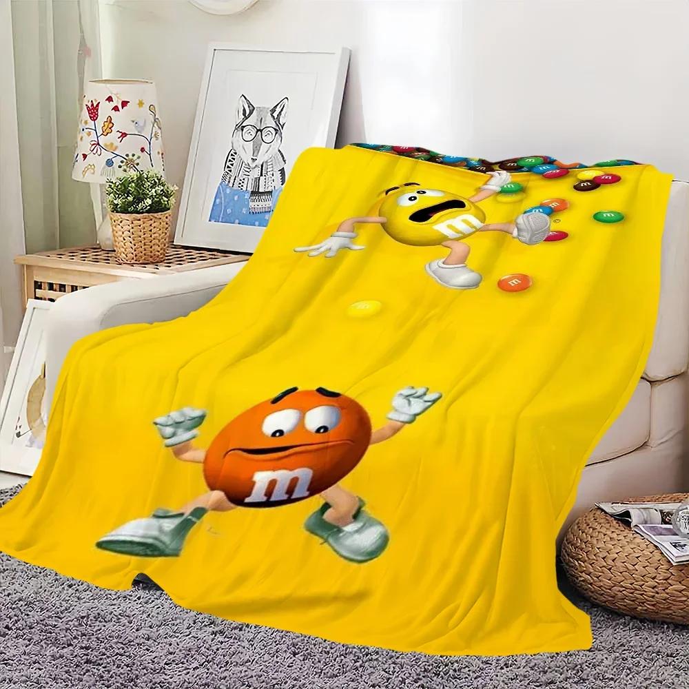 Забавный M-M&M-M's Skicomfort теплый Мягкий Домашний Детский Обед Одеяло Подходит для Гостиной Офиса Ежедневных Путешествий Подарки