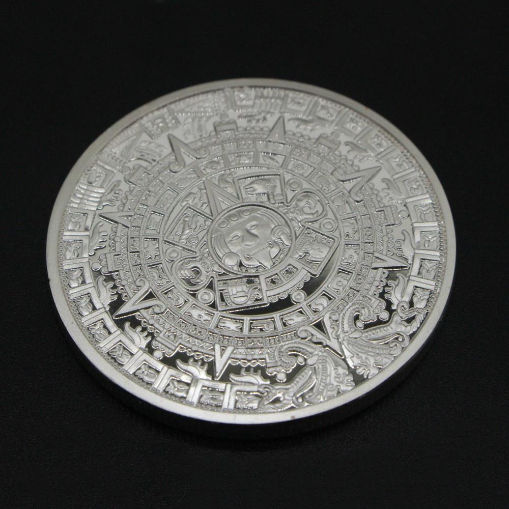 Памятная монета Мексиканский календарь майя Позолоченные монеты Коллекция