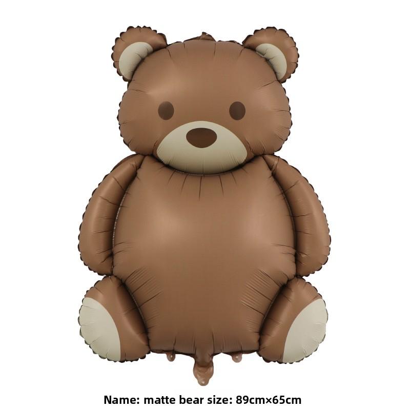 Милый матовый матовый автомобиль, самолет, медведь, радужный алюминиевый фольгированный шар, украшение для детского дня рождения и первого дня рождения