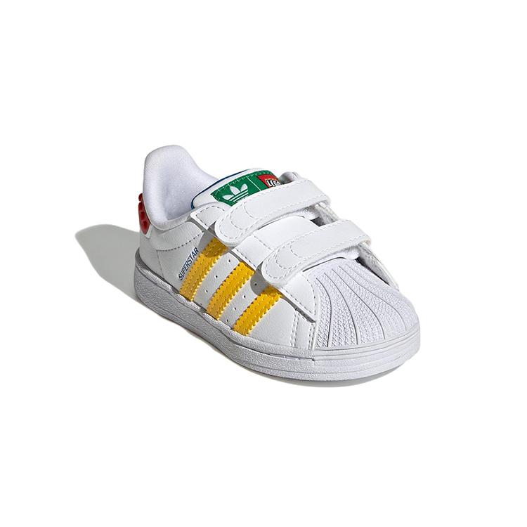 adidas Оригинальные SUPERSTAR Синтетическая кожа Удобные Устойчивые к истиранию Низкие Детские Кроссовки для Малышей и Детей GV8881