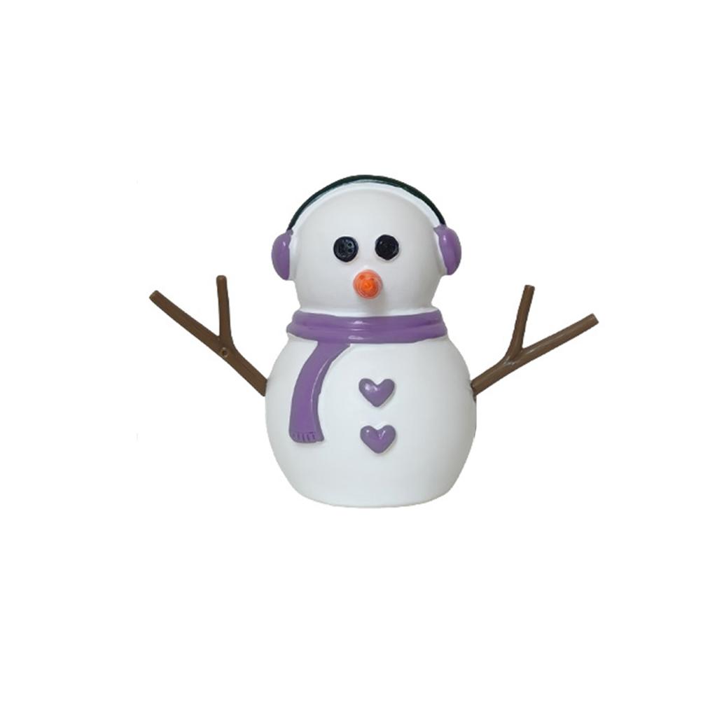 1 шт. Рождественское декоративное украшение из смолы в виде снеговика, Рождественское украшение, Праздничный подарок, Подходит для домашнего декора в помещении, Настольное украшение, Комнатный фи
