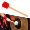 Drumstick Mallets for Bass Drums, Wooden Handles, Non-Slip, Suitable for Bass Drums, Symphony Drums, and Gongs (Red)