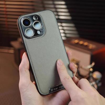 Подходит для чехла для мобильного телефона IPhone16Promax, кожаный узор, Apple 15promax, броня, прошитый кожей, защитный чехол