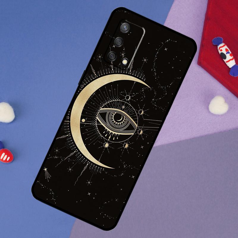 Гадание Луна Звезды Руки Художественный Чехол Для Oppo A17 A60 A40 A80 A16 A76 A96 A98 A58 A78 A18 A38 A57 A74 A54 A94 A15 A5 A6 Pro