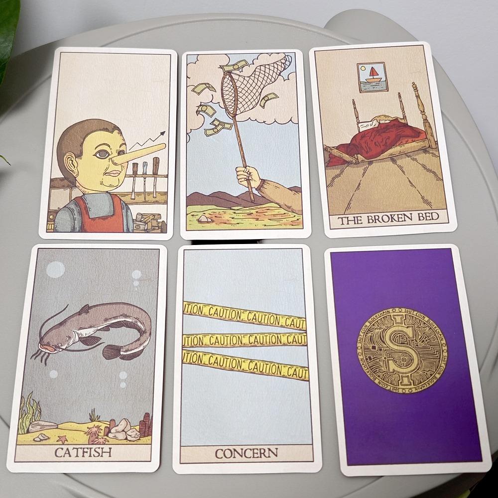 Реальные карты Таро, 78 шт., карты 10,3*6 см. Причудливый, забавный и уникальный набор карт. Новые произведения искусства и новые уникальные персонажи.