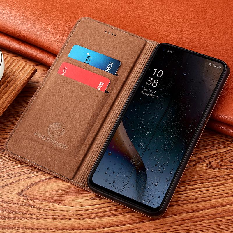 Magnet Genuine Leather Skin Flip Wallet Book Phone Case Cover On For Samsung Galaxy A12 A22 A22s A32 4G 5G A 22 22s 32 s 64/128
