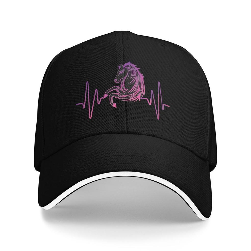 Графическая Бейсболка Snapback с Изображением Сердцебиения Лошади, Дышащая Повседневная Кепка-Трилби для Мужчин и Женщин, для Активного Отдыха