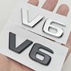 3D ABS Car Letters Logo V6 Badge Sticker Rear Trunk Emblem Decals For Mercedes Benz GLE ML SLK Class W204 C280 Auto Accessories