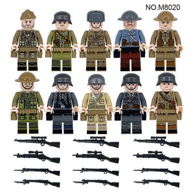 M8020 Военный строительный блок, фигурка полицейской собаки, игрушка в сборе с мелкими частицами