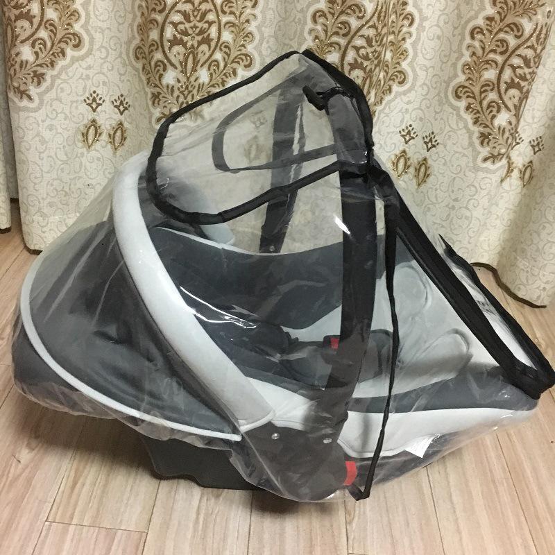 Прозрачный дождевик из ЭВА для переноски ребенка, автокресла и коляски