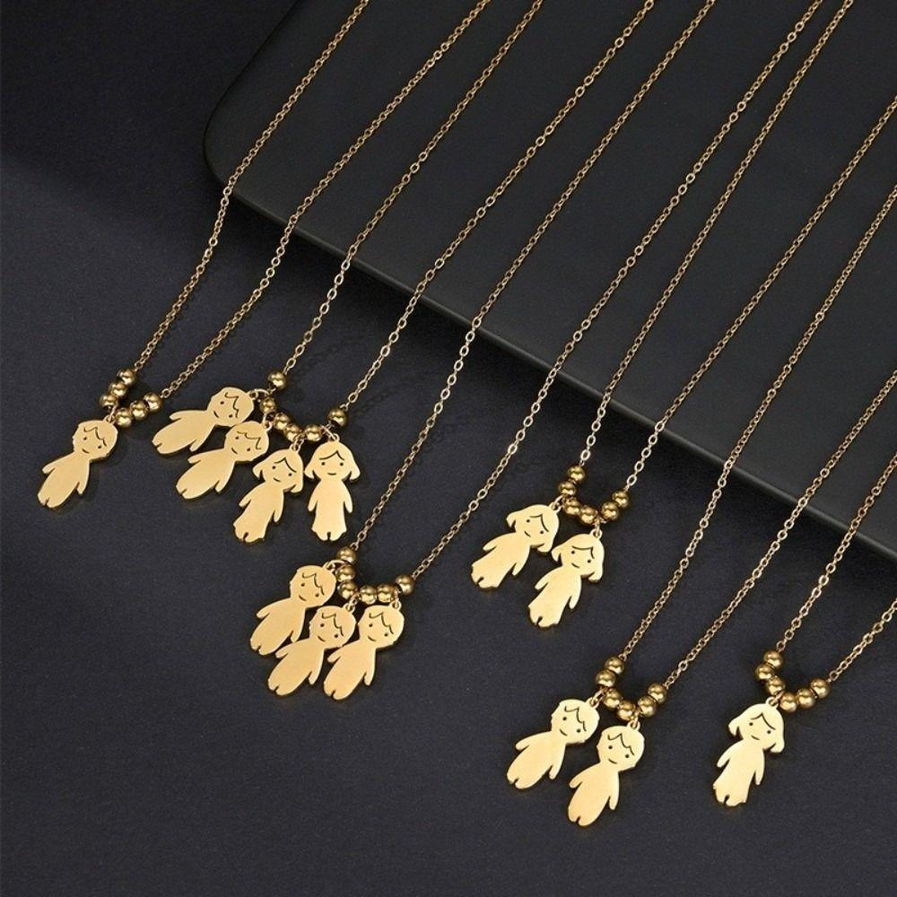 Stainless Steel Boy Girl Necklace Personality Lover Necklace Friendship Necklace  Gifts