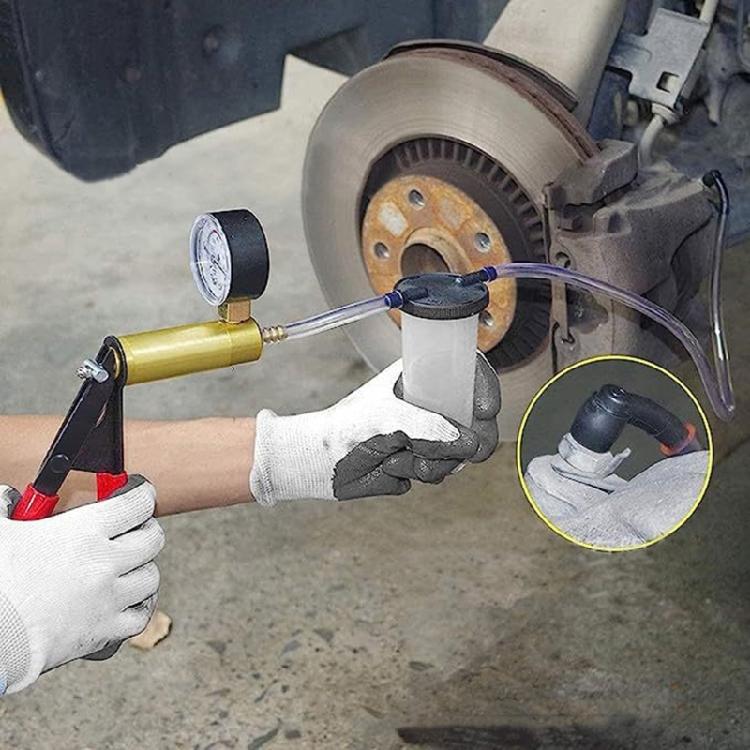 Ручной Вакуумный Насос для Тормозов, Адаптеры для Спуска Воздуха, Резервуар для Жидкости, Тестовый Спуск