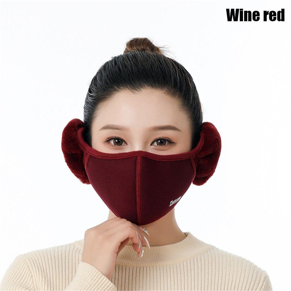 Female Windproof Cold-proof Ear Warmer Mouth Cover Earmuffs Outdoor Mask