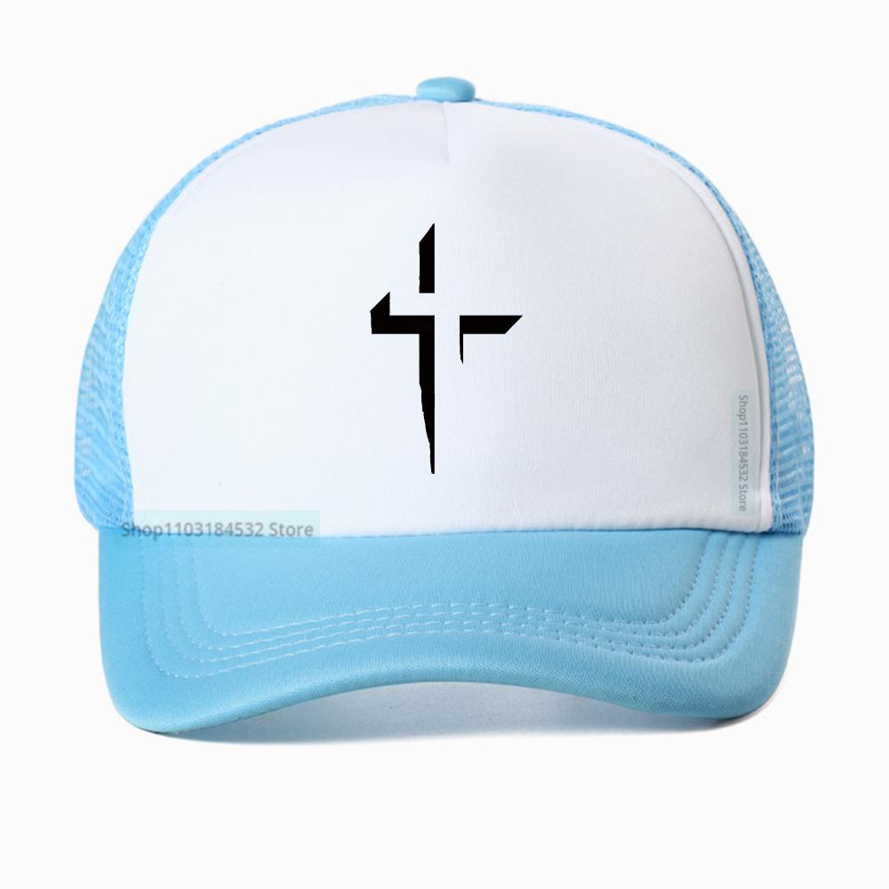 Summer Unisex Outdoor Sports Cross Creative Print Baseball Cap Fashion Unisex Mesh Breathable Snapback Hat Bones