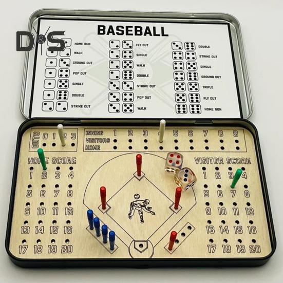 Дорожная деревянная настольная игра Бейсбол Регби Флик Футбол Игра в кости для нескольких игроков Интерактивная настольная игрушка Для детей Семейные игры для вечеринок Ночью