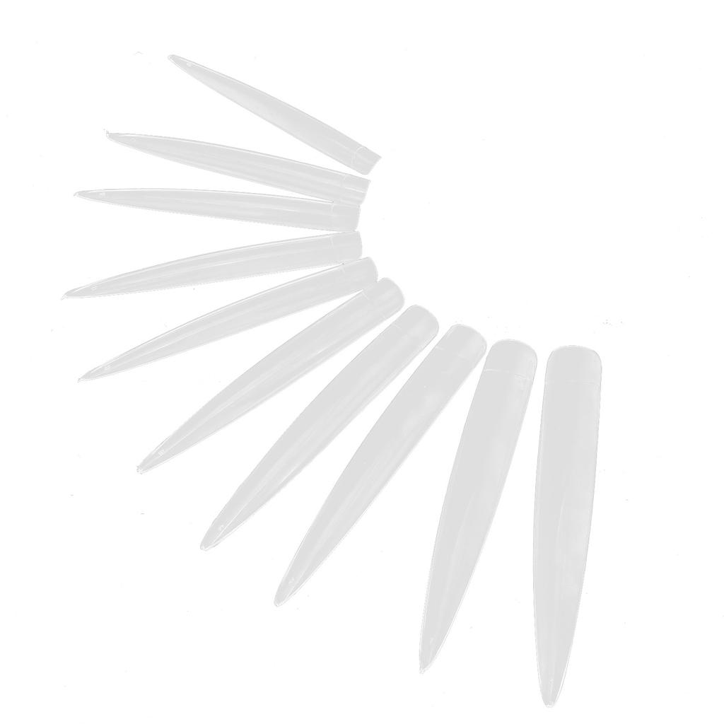 10 шт. профессиональные длинные заостренные кончики ногтей для домашнего салона, набор накладных ногтей, маникюрный инструмент