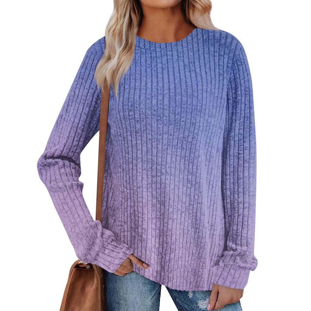 Женский зимний топ с круглым вырезом из легкого хлопка с начесом и принтом в стиле колор-блок