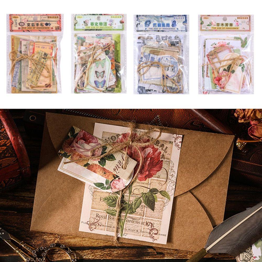 Ретро Скрапбукинг Коллаж Многоцветная декоративная бумага Подарочный материал для скрапбукинга Бумага