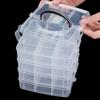 PP Material Plastic Transparent Compartment Storage Box DIY Bracelets Necklaces Jewelry Storage