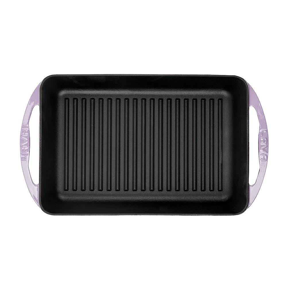 Lava Чугунная прямоугольная сковорода-гриль. 1-Ручка, 22X32см.
