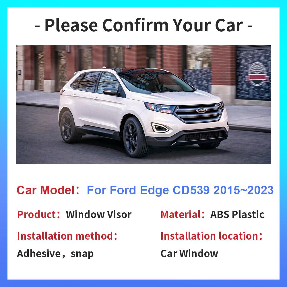 Автомобильный козырек для Ford Edge Endura CD539 MK2 2015~2024 Солнцезащитный козырек от дождя Навесы Вентиляционные люки Дымозащитные чехлы Внешние аксессуары