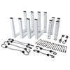 4 Set RV Side Mount Ladder Rack 200lbs Trailer Heavy Duty Ladder Rack for Open Enclosed Trailer Exterior Side Wall