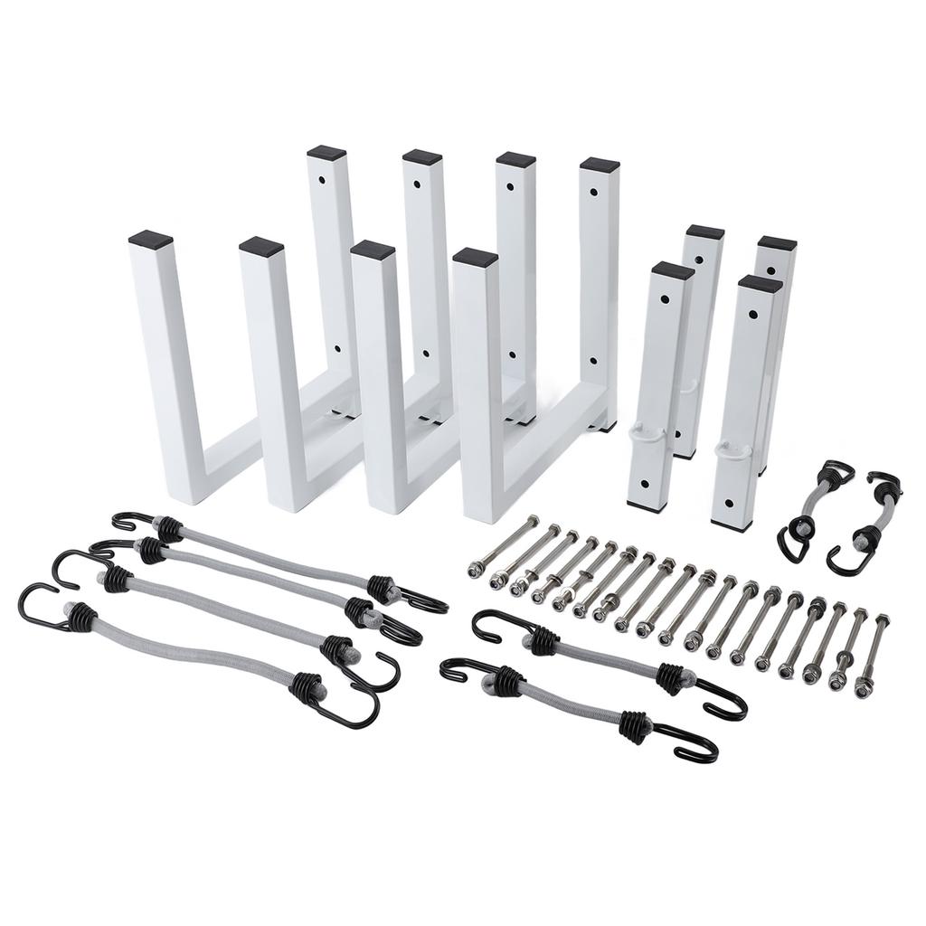 4 Set RV Side Mount Ladder Rack 200lbs Trailer Heavy Duty Ladder Rack for Open Enclosed Trailer Exterior Side Wall