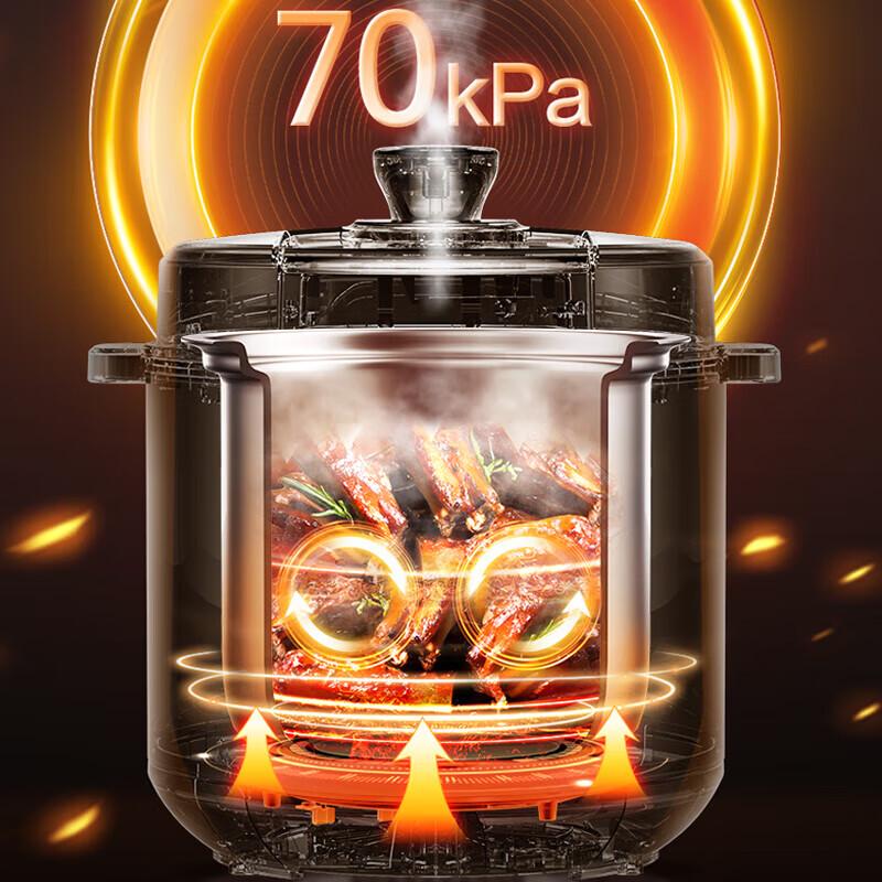 SUPOR 5л Умная скороварка с двойной чашей без покрытия, штекер CN (адаптер в комплекте)