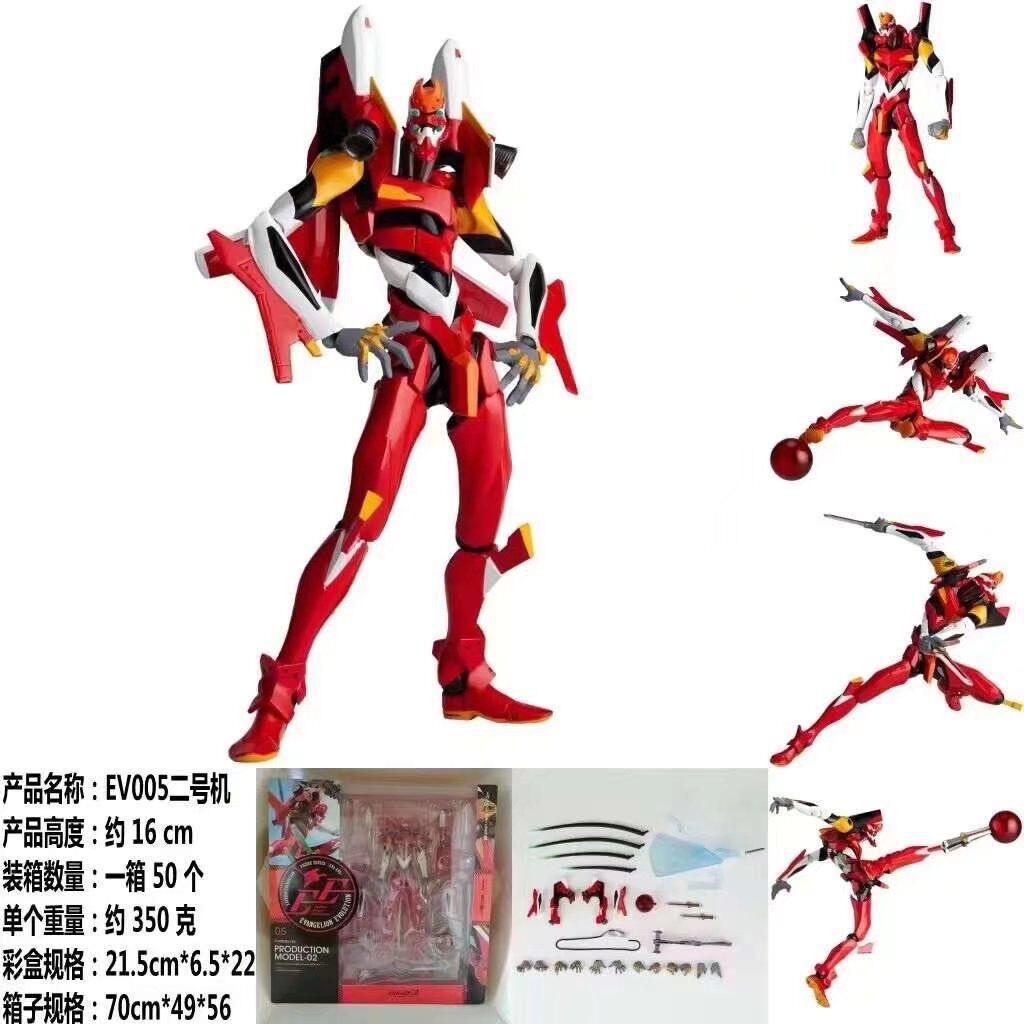 MAF 080 Unit-01 Awakening 005 Unit-02 Asuka Action Figure Anime Model PVC Collectible 18cm Display
