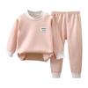 Kids' Milk Silk Thermal Underwear Set - Soft Velvet Pajamas for Boys and Girls, Ideal for Autumn and Winter