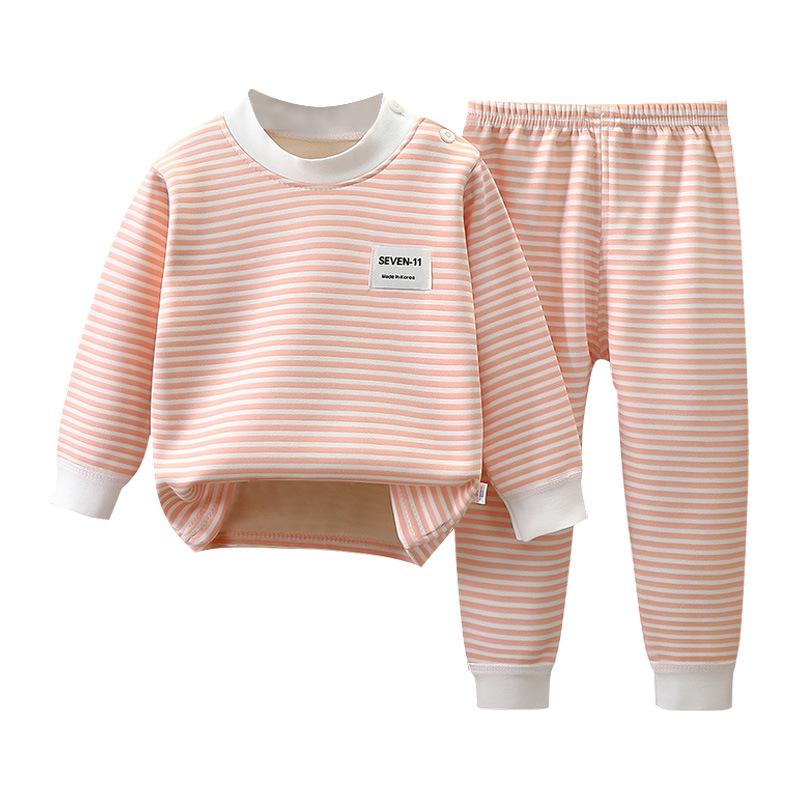 Kids' Milk Silk Thermal Underwear Set - Soft Velvet Pajamas for Boys and Girls, Ideal for Autumn and Winter