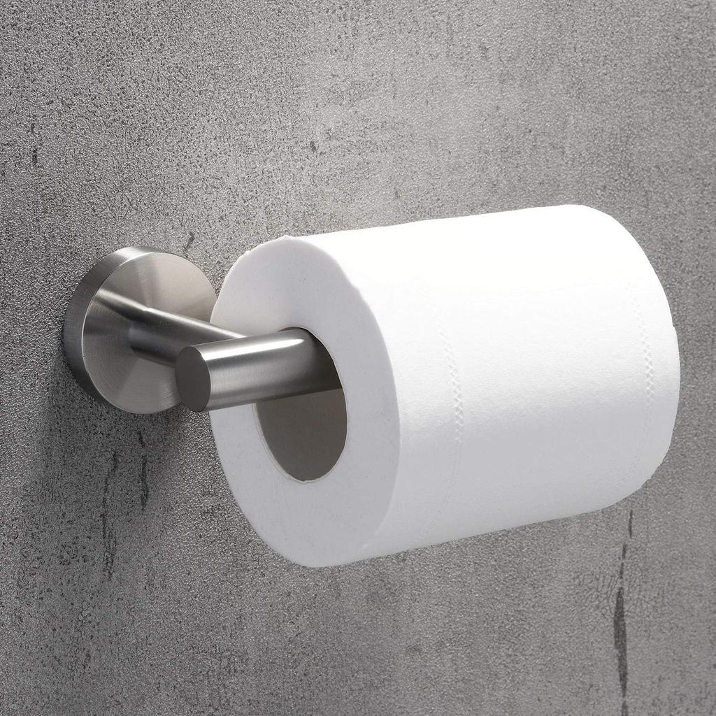 Celbon SUS304 Stainless Steel Toilet Roll Holder, Brushed Finish, Wall-Mounted Bathroom Tissue Holder, for Toilets and Bathrooms