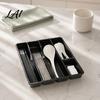 Cutlery Holder for Kitchen Drawer Organizer Multi-Compartment Plastic Utensil Tray Space Durable Saving Storage Tray Home Cutter And Fork