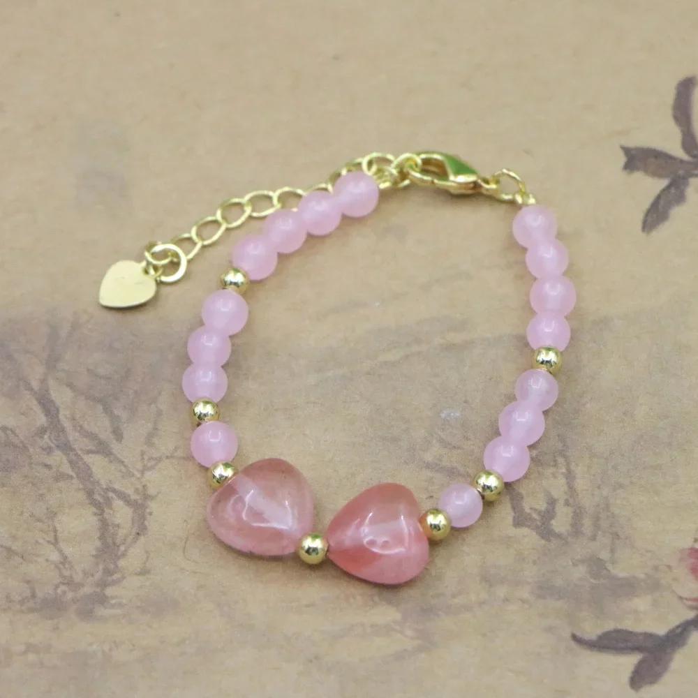 High Quality Natural Stone Bead Bracelet Baby Girls Lobster Clasp Accessories Girls Yoga Christmas Wedding Gift Jewelry Charm