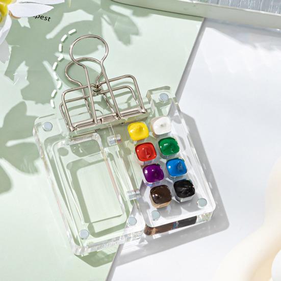 Мини-коробка для акварельных красок, карманный набор для путешествий для художника, универсальная цветовая палитра, портативная пластиковая книга для рисования