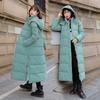 Knee-length Cotton Jacket Women's Winter New Fashion Slim-fit Down Cotton Hooded Thickened Cotton-padded Jacket