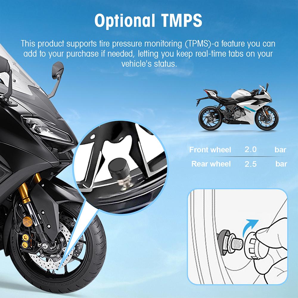 5 Inch Motorcycle GPS Navigation Wireless CarPlay Android Auto Multimedia Player Portable Waterproof Motor