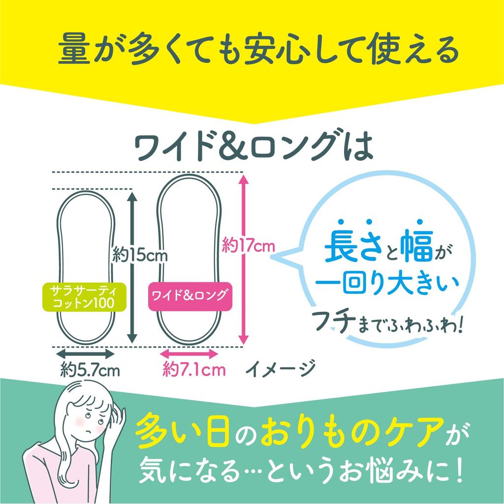 Sarasaty Cotton Wide Slightly Safe 40 Count X 3 Packs [Bulk Purchase] 100% & Long, Larger, Size, Unscented,