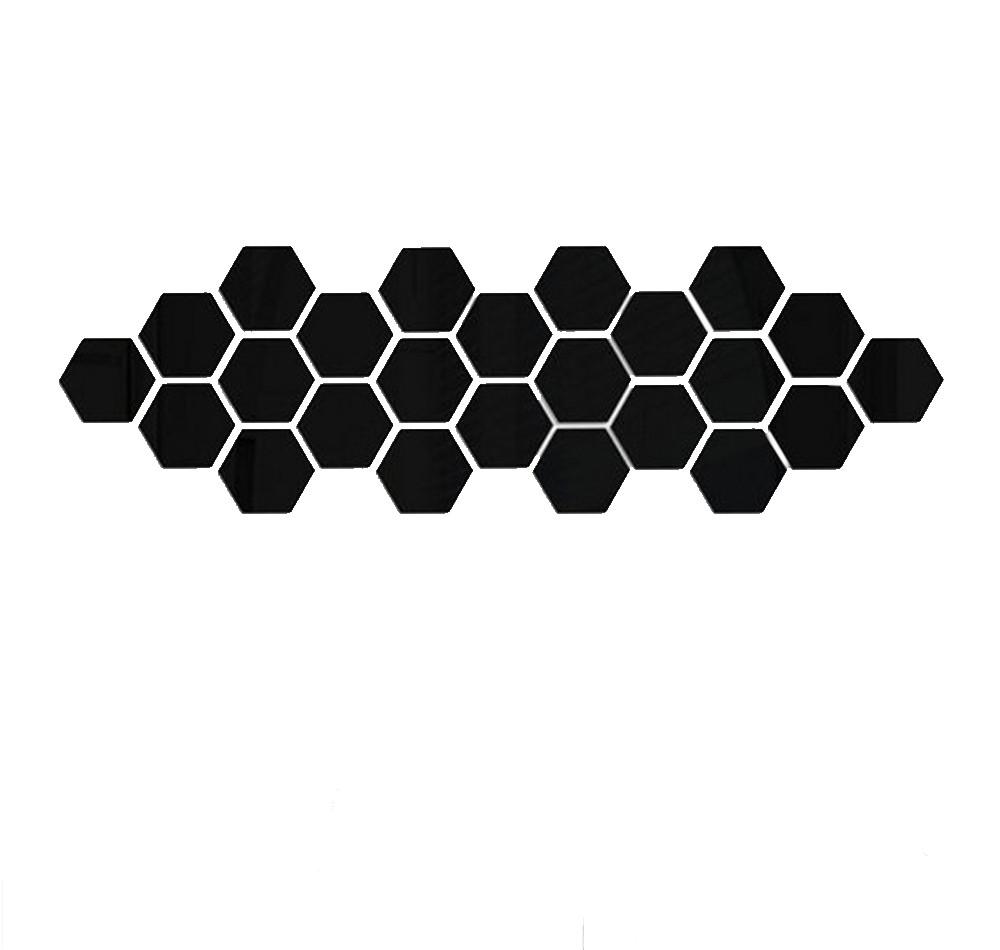 12Pcs 3D Mirror Hexagon Vinyl Removable Wall Sticker Decal Home Decor Art DIY