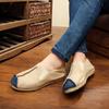 Мужские льняные туфли в китайском стиле, мужские повседневные туфли на льняной подошве из говяжьих сухожилий с мягкой подошвой, туфли в горох