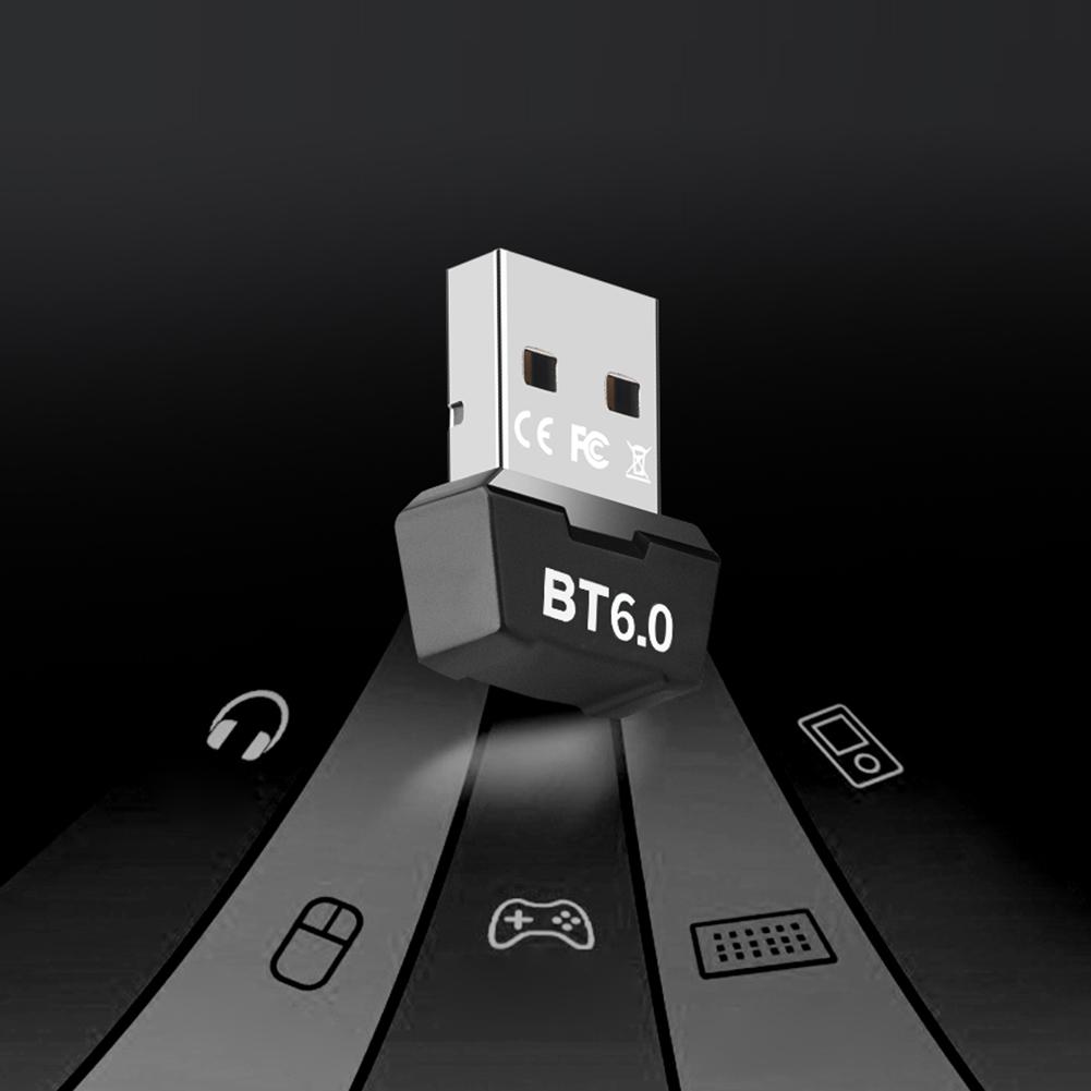 BT 6.0 Adapter USB BT 6.0 Dongle Plug & Play Wireless BT Transmitter Receiver for PC Speaker Wireless Mouse Keyboard