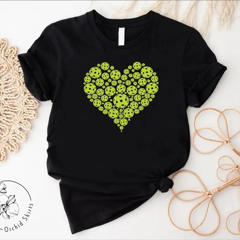 Pickleball Heart ShirtPickleball GiftsLove Pickleball ShirtsPickleball TeeSports Mom TshirtPlayer Pickleball Lover Apparel