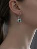 Zircon Inlaid Cross Lock Earrings - Stylish, Versatile Stainless Steel Pendant