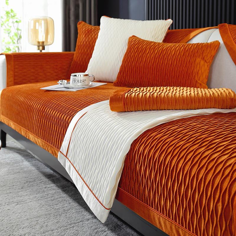 Сплошной цвет, высококачественный чехол для диванной подушки, тканевое полотенце, нескользящее, простой, современный, приятный для кожи, четырехсезонный, универсальный спинка